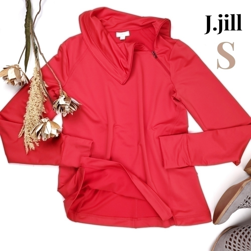 J. jill Fit Pink Red Exercise Pullover Size S